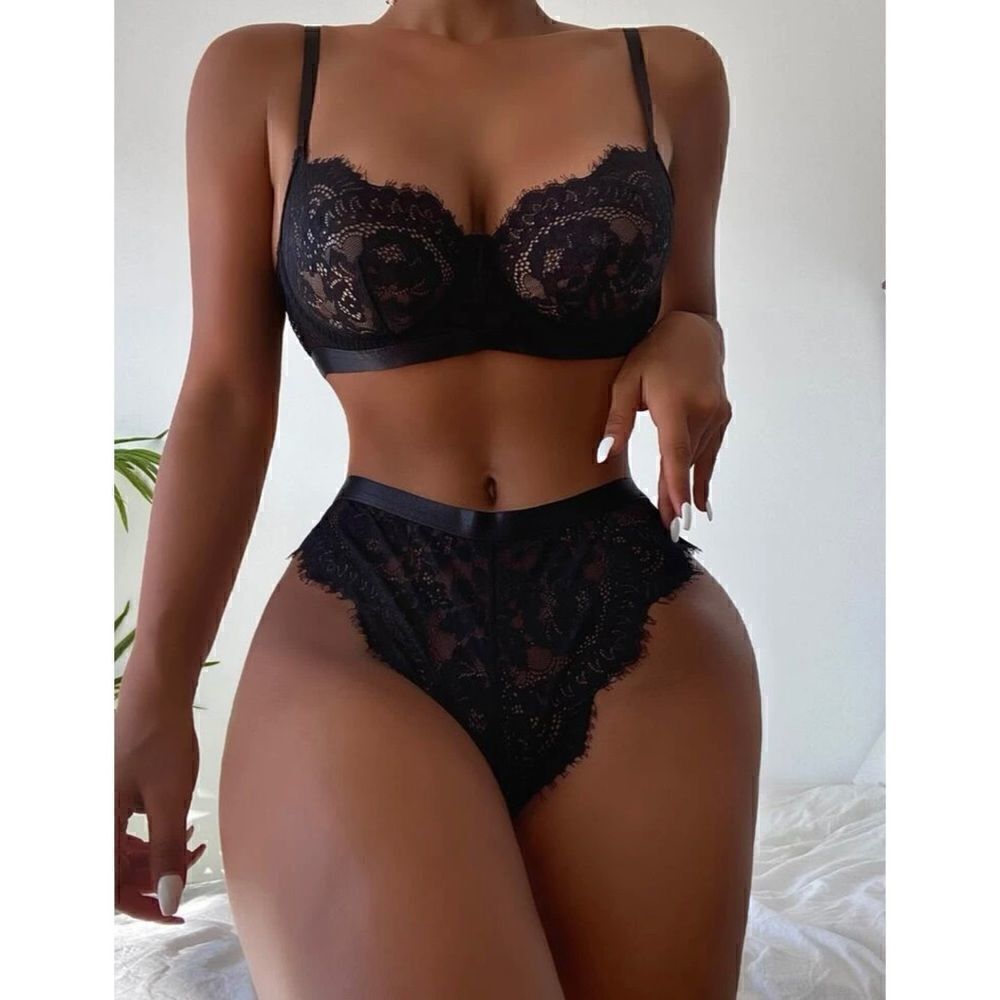 Sexy Floral Lace Lingerie Set